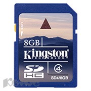 Карта памяти Kingston SDHC 8GB Class 4(SD4/8GB)