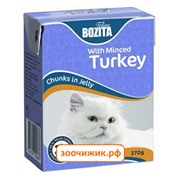 Консервы Bozita для кошек кусочки в желе рубленая индейка (Tetra Pak) (370 гр)