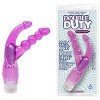 Doc Johnson Double Duty, фиолетовый
Анально-вагинальный вибратор