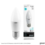  Gauss Лампа Gauss LED Elementary Candle 6W E27 4100K 1/10/50 (LD33226)