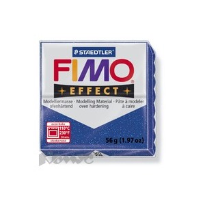 Глина полимерная синяя с блестками,56гр,запек в печке,FIMO,effect,8020-302