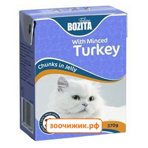 Консервы Bozita для кошек кусочки в желе рубленая индейка (Tetra Pak) (370 гр)