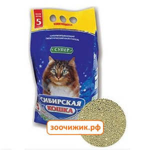 Минеральный комкующийся наполнитель Сибирская кошка "Супер" для кошек 10кг