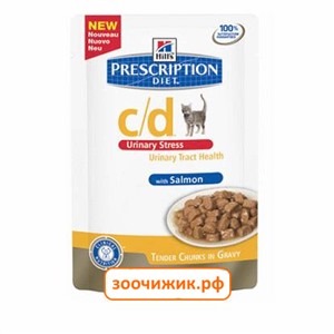 Влажный корм Hill's Cat c/d urinary stress salmon для кошек (85 гр)