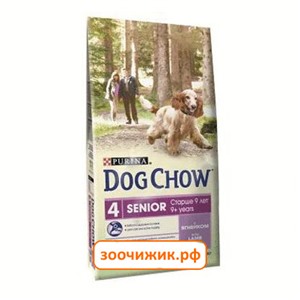 Сухой корм Dog Chow senior для собак (для пожилых старше 9 лет) ягненок (14 кг)