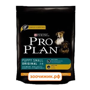 Сухой корм Pro Plan для щенков (для мелких пород) курица+рис (800 гр)