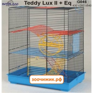 Клетка Inter-Zoo 046 "Teddy lux II Color+комплект " (43*28*54) для грызунов