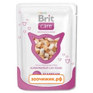 Влажный корм Brit Care для кошек морской лещ пауч (80 гр)