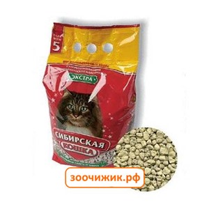 Наполнитель Сибирская кошка  "Экстра" (АКЦИЯ 3+1) для длинношерстных кошек, комкующийся  5л