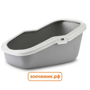 Туалет Savic S204 "ASEO" с бортиком (56*39*27,5см) серый