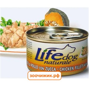 Консервы "Lifedog"  для собак куриное филе с тыквой в соусе 90гр.