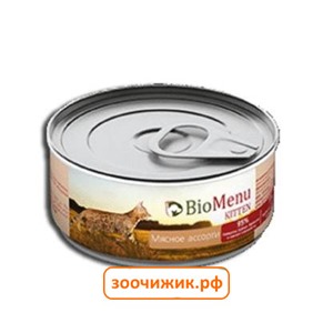 Консервы BioMenu Kitty для котят паштет мясное ассорти (100 гр)