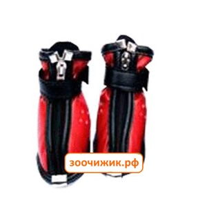 Ботинки Triol YXS073 для собак 1 (красные с черной отделкой)
