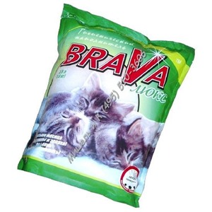 BraVa Люкс силикагель 1,8 кг - 3,8 л. (1х8) (мгновенно нейтрализует запах и поглощает влагу)