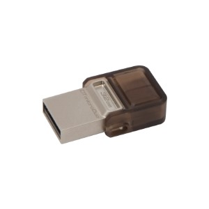 Kingston 16 Gb USB 2.0 DataTraveler MicroDuo, USB OTG (2-in-1 microUSB and USB2.0 connectors), small size 27.6x 16.5x 8.6mm (DTDUO/16GB)