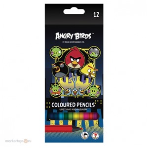 Карандаши цветные 12 цв. Angry Birds 07054901