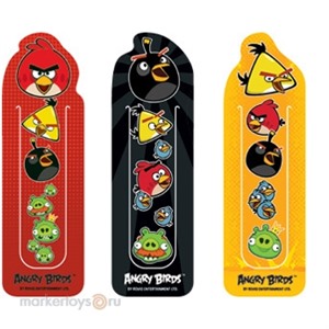 Закладки набор фигур 3шт Angry Birds 4257182