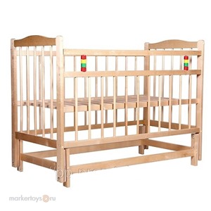Кровать детская КД 1200 МП, маятник/2 уровня/откидн. планка