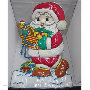 Панно Дед Мороз 065А пластик 80см