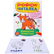 Раскраска-читалка.Домашние животные