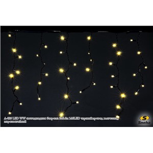  Sneha A-020 LED WW светодиодная "бахрома" 3x0.6м 140LED черный провод влагозащ., морозостойкий