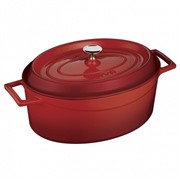  LAVA Литая чугунная утятница с крышкой LAVA RED 23x29см