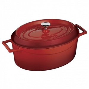  LAVA Литая чугунная утятница с крышкой LAVA RED 23x29см