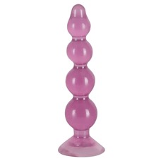Розовый анальный стимулятор-ёлочка Anal Beads - 13 см.