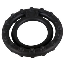 Чёрное кольцо для пениса Steely Cockring