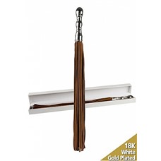 Плетка Luxury Whip18k-Whitegold plated Brown SH-OULM008