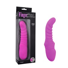 Фиолетовый вибратор Rechargeable G Curve - 20 см.