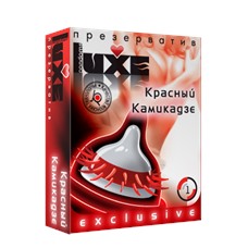 Тонкие презервативы с усиками Красный Камикадзе - Luxe, 1 шт.