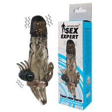 Насадка на член с вибрацией Sex Expert - Your new form 14,7 см.