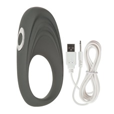 Серое виброкольцо Embrace pleasure rings
