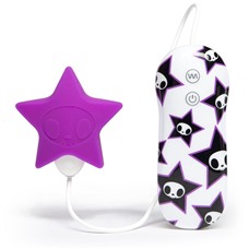 Фиолетовый клиторальный стимулятор-звезда SILICONE PINK STAR CLITORAL VIBRATOR