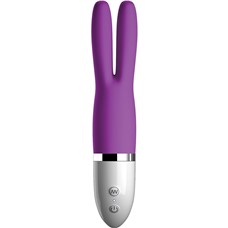Фиолетовый мини-вибромассажер SNUGGLE BUG - 18,5 см.