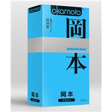 Презервативы в обильной смазке OKAMOTO Skinless Skin Super lubricative - 10 шт