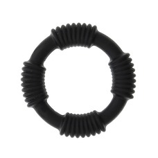 Чёрное эрекционное кольцо PLAY CANDI COTTON POP BLACK