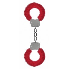 Пушистые наручники OUCH! Red SH-OU004RED