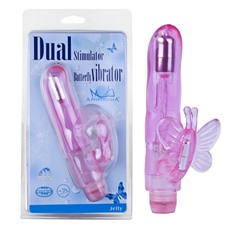 Вибростимулятор розовый Dual Stimulator Butterfly 10083058