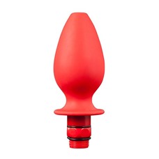 Красная насадка для душа HYDROBLAST 4INCH BUTTPLUG SHAPE DOUCHE - 10,2 см.