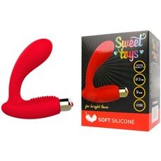 Мини-вибратор со стимулятором клитора и съемной вибропулей Sweet Toys 9 см