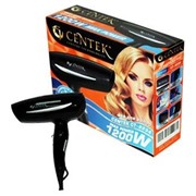Фен CENTEK CT-2234 black/chrome 1200Вт,2 скор.нагр.,хром.отделка,защита от перегр.