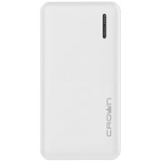 Аккумулятор внешний Crown - 604 белый 10000 mAh, Li-Pol, 2A, 2xUSB