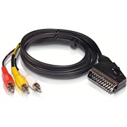 Кабель Philips (SWV2255/10) SCART (m) - 3xRCA (m)  1.5м с переключателем