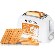 Тостер CENTEK CT-1420 белый 750Вт, 7 уровней мощности, теплоизолирован. корпус