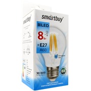 Светодиодная лампа Smartbuy FILAMENT E27/ A60/ 8Вт/холодный SBL-A60F-8-40K-E27