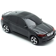 Портативная акустика Машинка BMW X6 черная (USB,microSD,AUX)