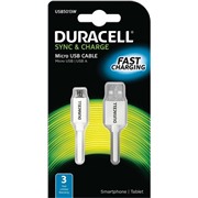 Кабель Duracell micro USB, 2 м, белый (USB5023W-RU)