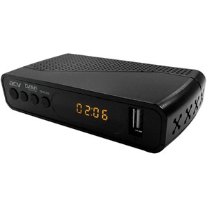 ТВ приставка DVB-T2 ACV TR44-103 USB, 3xRCA, Full HD, TimeShift, кнопки, дисплей